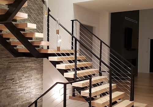 floating stairway in a house