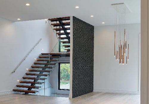 floating stairway in a house